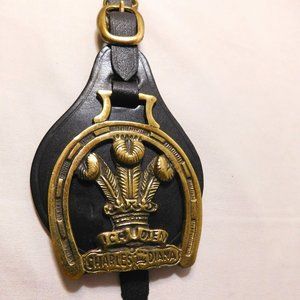 Vintage Prince Charles and Princess Diana Brass Horse Shoe Medallion